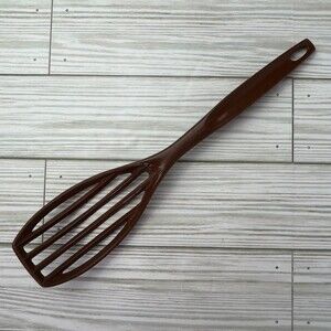 Vintage Foley Brown Nylon Slotted Spoon Whisk Smasher Kitchen Utensil MCM USA